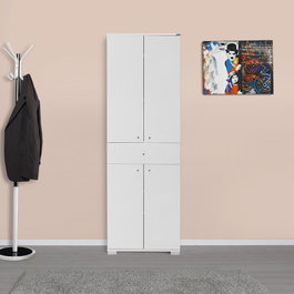 Hanah Home Armario multiusos blanco con cajón y estantes